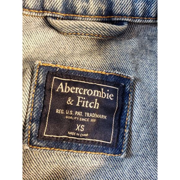 Abercrombie & Fitch Jacket Size Extra Small Womens Blue Denim Jean Long Sleeve - Picture 3 of 8